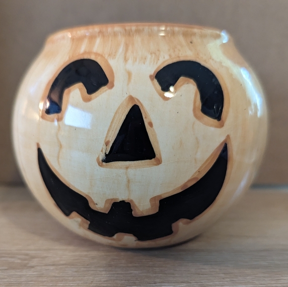 Other - Jack o lantern ceramic candle holder